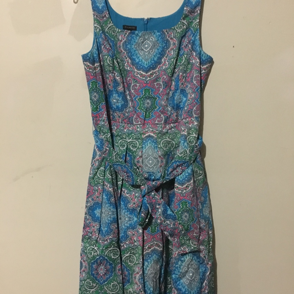 Talbots Turquoise Floral Size 6 Women Dress - Picture 6 of 8